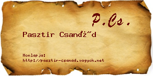 Pasztir Csanád névjegykártya